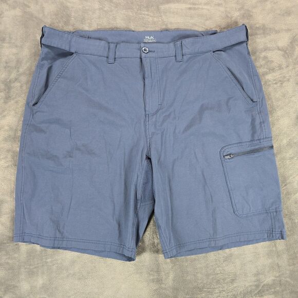 HUK Next Level Cargo Shorts Mens 3XL Blue Fishing Performance 10.5" Outdoor - Picture 1 of 11